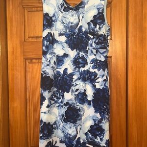 Tahari Blue Floral Dress